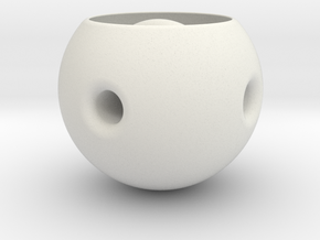 Desk Toy | Hole Thru a Hole in a Hole in White Natural Versatile Plastic