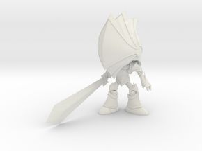 Blind Knight in White Natural Versatile Plastic