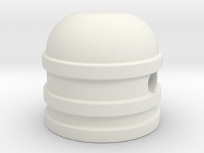 Dome style knob in White Natural Versatile Plastic