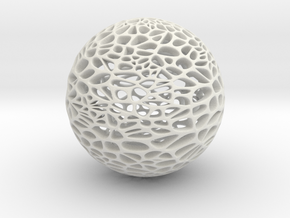 Voronoi_Sphere_small in White Natural Versatile Plastic