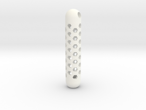 tritium keychain honeycomb in White Processed Versatile Plastic