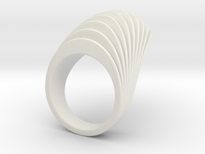 Undine Ring in White Natural Versatile Plastic