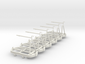 O9 Skip bogie chassis with brakes in White Natural Versatile Plastic