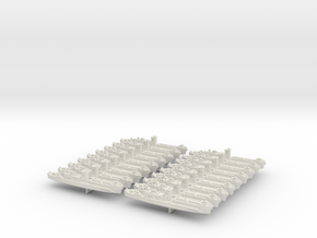 1/1200 LCI(L) (Square Bridge-Side Ramps) (x18) in White Natural Versatile Plastic