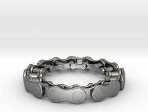 RS CHAIN RING SIZE 8 in Fine Detail Polished Silver