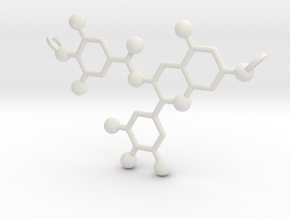 Green Tea Molecule in White Natural Versatile Plastic