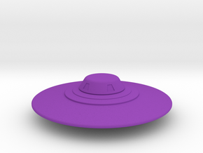 Flying Saucer Miniature 2 in Purple Processed Versatile Plastic