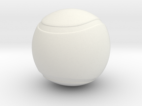 Tennis Ball Hollow in White Natural Versatile Plastic