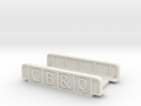 CB&Q 55mm SINGLE TRACK in White Natural Versatile Plastic