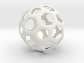 Hive Ball Small in White Natural Versatile Plastic