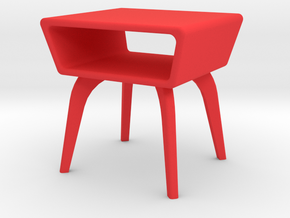 1:24 Moderne Angled Side Table in Red Processed Versatile Plastic