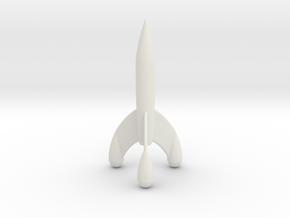 Moonrocket Small in White Natural Versatile Plastic