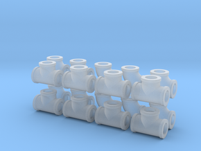 7/8" scale pipe fittings: 1 1/2" pipe in Tan Fine Detail Plastic