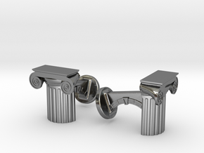 Ionic Cufflinks in Polished Silver