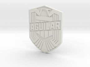AGUILAR Badge in White Natural Versatile Plastic