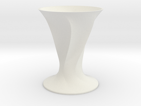 Elvio Vase in White Natural Versatile Plastic