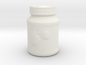 Mason Jar Of Jam in White Natural Versatile Plastic