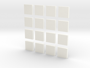 DIY 2048 Coaster Set (White Pieces) in White Processed Versatile Plastic