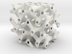 Double Gyroid- in White Natural Versatile Plastic