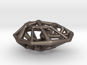 Sebshell-Pendant in Polished Bronzed Silver Steel