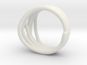 HeliX Kink Ring - 18 mm in White Natural Versatile Plastic