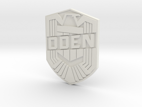 Oden Badge (Custom) in White Natural Versatile Plastic