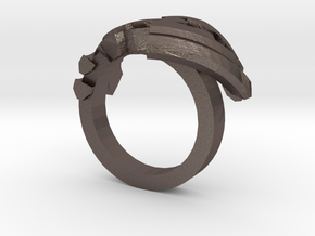 Avar Ring - us:5/38 fin:Ø16 in Polished Bronzed Silver Steel