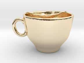 Moustache Cup in 14K Yellow Gold