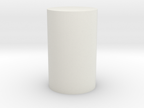 Solid Cylinder in White Natural Versatile Plastic