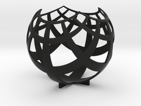 Grid (stereographic projection) in Black Natural Versatile Plastic