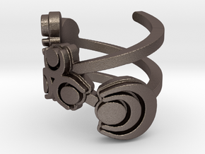 Zelda swird ring (solid back) size 4 in Polished Bronzed Silver Steel