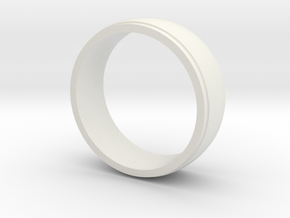 Basic Ring-2 in White Natural Versatile Plastic
