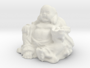 Large Buddha in White Natural Versatile Plastic