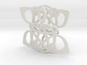 pair of Celtic Knot Earrings in White Natural Versatile Plastic