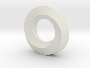 Mini (5,2) Mobius Spiral in White Natural Versatile Plastic