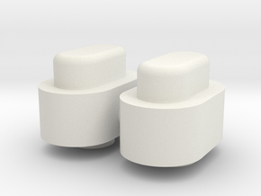 Adjustment Buttons - Plastics in White Natural Versatile Plastic