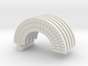 Brick Arch HO Modified  X 5 in White Natural Versatile Plastic