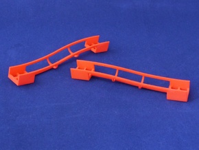 Marble Run Bricks: Sloped Track Set in Red Processed Versatile Plastic