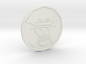 Monkey D. Luffy Coin in White Natural Versatile Plastic