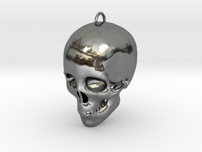 Skullhollow Pendant in Fine Detail Polished Silver