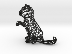 3D Wire Kitten (Not Exploding Kittens) in Black Natural Versatile Plastic