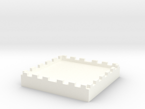 1in Miniature Base for D&D, Warhammer, Pathfinder in White Processed Versatile Plastic