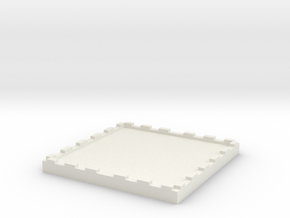 2 inch Miniature Base for Table top Miniatures Sol in White Natural Versatile Plastic