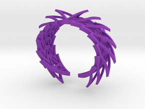 Spiked Arrowhead Cuff in Purple Processed Versatile Plastic