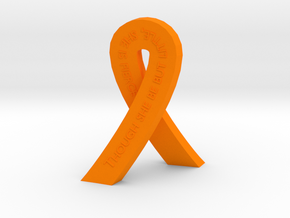 Standing Cancer Ribbon - She Is Fierce in Orange Processed Versatile Plastic