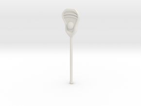 Lacrosse Stick Pendant in White Natural Versatile Plastic