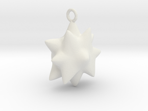 Chubby Star Pendant.  in White Natural Versatile Plastic