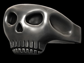 Jack Sparrow Johnny Depp Pirate Skull Ring in Polished Silver