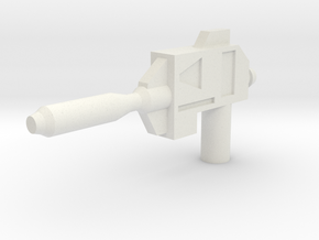 Lateral Sweep Laser Pistol in White Natural Versatile Plastic
