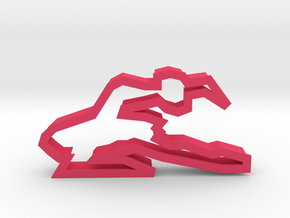 Ballerina 90 Cookie Cutter in Pink Processed Versatile Plastic